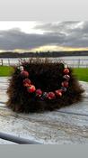 Handmade Crochet Fluffy Handbag with Beaded Handle