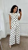 Lyra Polka Dot Co-ord in Cream and Brown