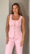 Jamie Square Neck Waistcoat in Pink image