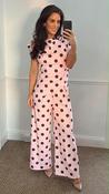 Lyra Polka Dot Co-ord in Pink and Brown