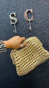 Handmade Small Crochet Clutch bag in Gold image