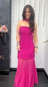 Anaya Scarf Detail Evening dress in Magenta image