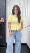 Freya Gingham Top in Yellow image