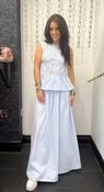 Layla Ruched Top and Maxi Skirt Co-ord in Blue image