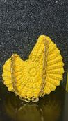 Sea Shell Handmade Crochet Clutch bag in Yellow image