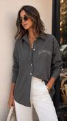 Black and Grey Striped Shirt image