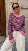 Mabel Stripe Jumper in Pink