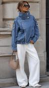 Taylor Funnel Neck Denim Jacket