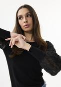 Leo &amp; Ugo Lace Sleeve Knit Jumper