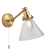 Faraday Bathroom 1 Wall Light Satin Brass image