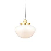 Camberley 1 Pendant Light - Brass Opal Glass image