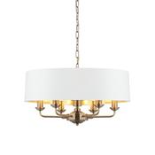 Highclere 6 Pendant Light - Antique Brass Short image