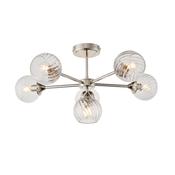 Allegra 6 Ceiling Light - Bright Nickel image