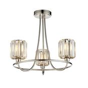 Berenice 3 Ceiling Light - Bright Nickel image