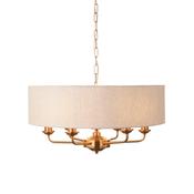 Highclere 6 Pendant Vintage Brass image