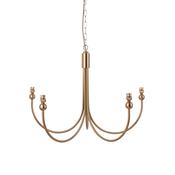 Santiago 5 Pendant Light - Fitting Curved Brass image