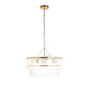 Karine 5 Tiered Pendant Light - Brushed Aged Brass image