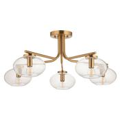 Jacob 5 Ceiling Light - Warm Brass image