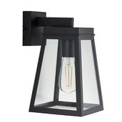 Lymington Wall Light Textured Black &amp; Clear Glass image