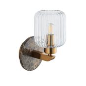 Travi Ribbed Wall Light Drk Brown Emperador Marble image