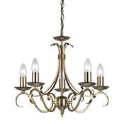 Bernice 5 Pendant Light - Antique Brass image