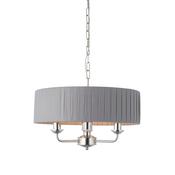 Highclere 3 Pendant Light - Nickel &amp; Charcoal Short image
