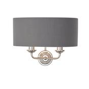 Highclere 2 Wall Light Nickel &amp; Charcoal image