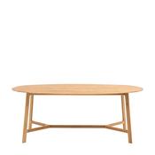 Madrid Oval Dining Table Oak - Oval Dining Room Table image