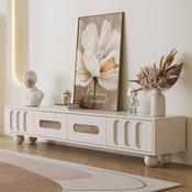 Cream Unique Curved &amp; Elegant TV Unit image