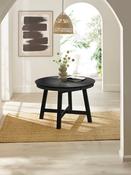 Annika Satin Black Oak Veneer 115–154cm Extending Round Dining Table
