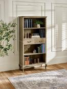 Camille French Style Tall Bookcase with Drawers – Limed Oak image