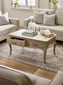 Camille French Style Rectangular Coffee Table – Limed Oak image