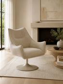 Caspian Ivory Chenille Swivel Lounge Chair image