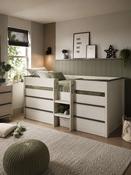Celeste Nordic Wood Midsleeper Bed with 4 Drawers image