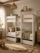 Celeste Nordic Wood Bunk Bed with 2 Drawers image
