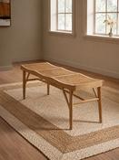 Elodie Natural Ash Rattan Dining Bench image