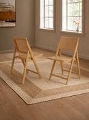 Elodie Natural Ash Folding Rattan Dining Chairs – Set of 2 image
