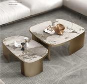 Custom Made New Style High-Grade Modern Square Marble Center Table Slate Stone Coffee Table image