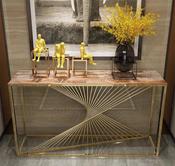 Modern Marble Gold Console Table – Custom Made Entryway Furniture image