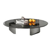 Custom Made Modern Simple Coffee Table Small Apartment Light Luxury Stainless Steel Coffee Table Living Room Round Tempered Glass Tea Table image