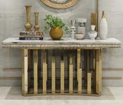 Marble Stainless Steel Console Table – Custom Made Entryway Furniture image
