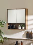 Hampshire Walnut Effect Mirrored Bathroom Wall Cabinet image