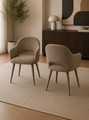 Hazel Taupe Textured Dining Chairs – Set of 2 image