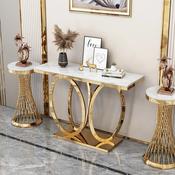 Luxury Marble Gold Console Table – Custom Made Entryway Furniture image