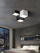 Modern Geometric LED Ceiling Light – Custom Made Flush Fixture image