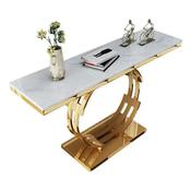 Modern Marble Console Table – Custom Made Entryway Furniture image