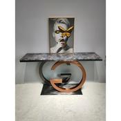 Luxury Marble Stainless Steel Console Table – Custom Made Entryway Furniture image