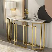 Modern Marble Stainless Steel Console Table – Custom Made Entryway Furniture image