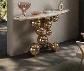 Modern Stainless Steel Metal Console Table – Custom Made Entryway Furniture image