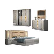 Modern Luxury Leather Wooden Bedroom Set – Custom Made Bedroom Furniture image